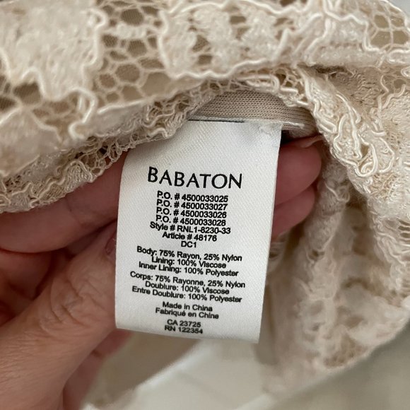 ARITZIA BABATON Beige / Nude / Blush Lace Tobias Dress - Picture 6 of 6